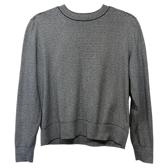 Everlane Organic Cotton Striped Pullover Top Blue Nautical Stripe Sweater Medium - Picture 1 of 12